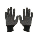 13 Gauge Black PVC Dotted Gloves