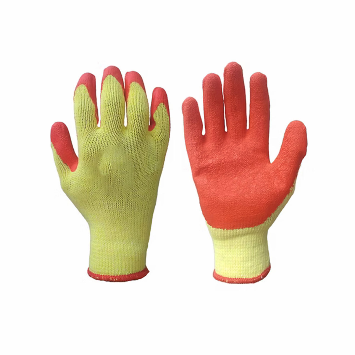 Orange Latex Palm Coated Gloves main Orange Latex Palm Coated Gloves main