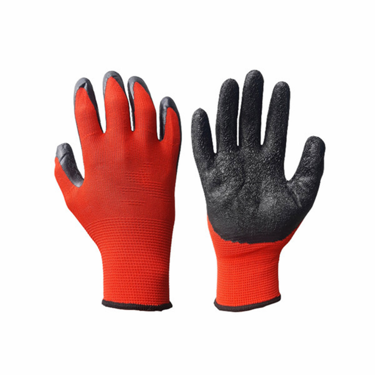 Red and Black Latex Palm Coated Gloves Red and Black Latex Palm Coated Gloves