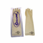 Industrial White Rubber Hand Gloves Thin Variety Marked 2