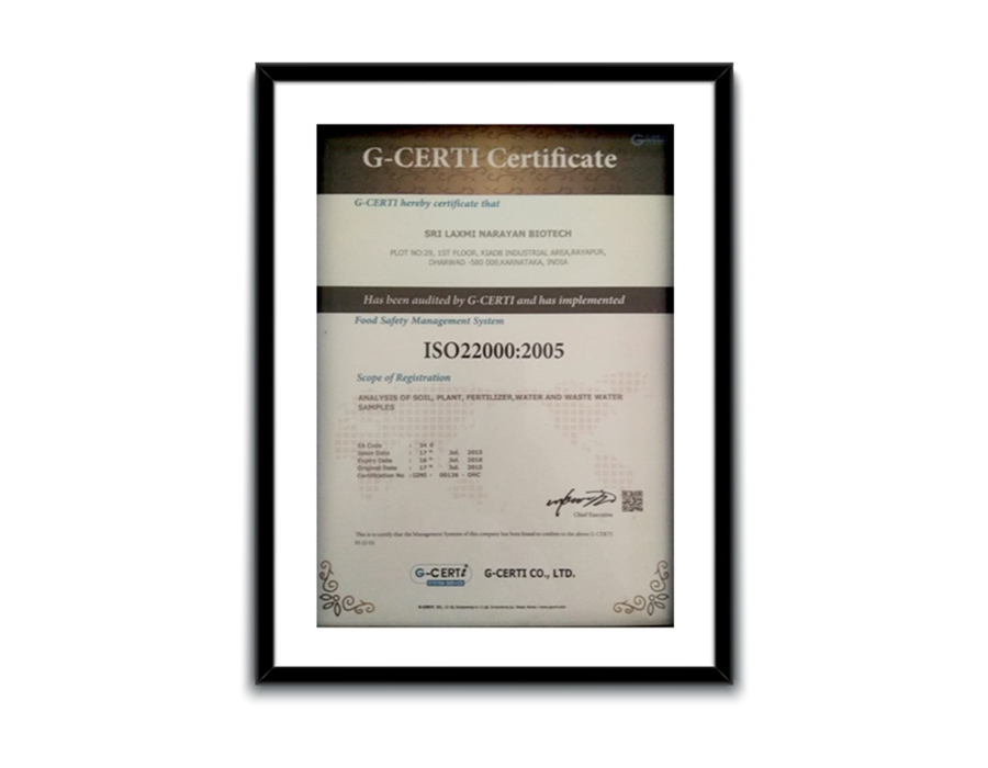 sln biotech certificate 2