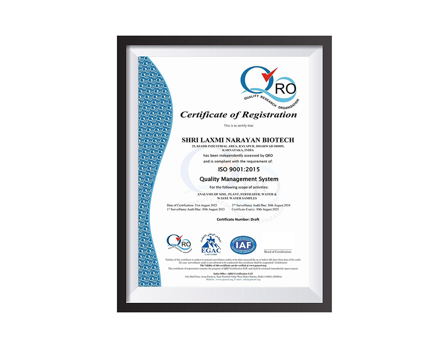 sln biotech certificate 4